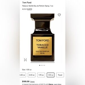 Tobacco Vanille Eau de Parfum Spray, 1-oz.